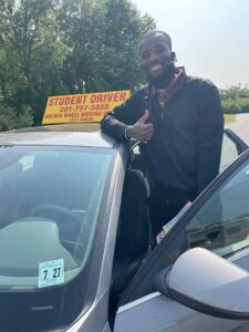 Happy student after passing