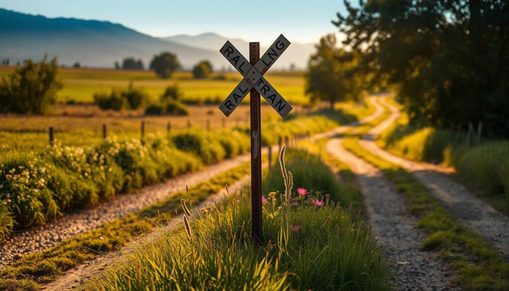 railroad crossing signs